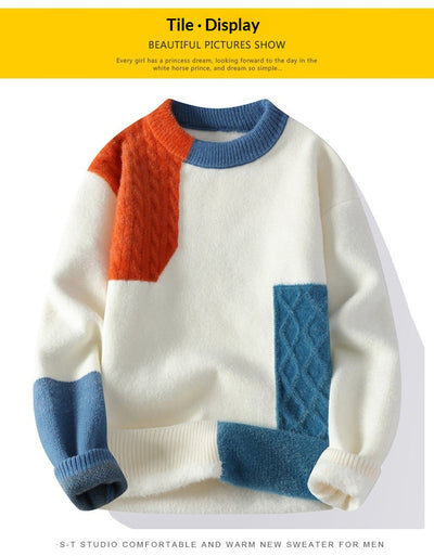 Suéter Casual Pesado Cuello Redondo para Hombre - Image 9