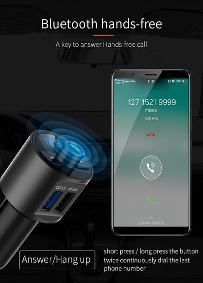 Transmisor FM Bluetooth con Carga Rápida para Auto BT56 - Image 17
