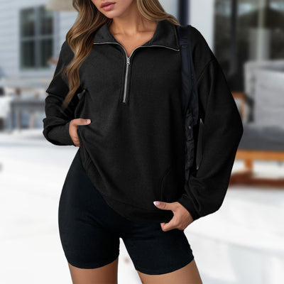 Suéter con Solapa Oversize de Cierre para Mujer - Image 13