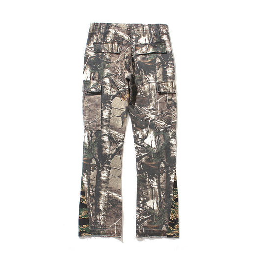 Overol Flare Hombre con Estampado Camuflaje y Costuras Decorativas - Image 5