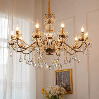 Lámpara de Araña de Cristal Estilo Lujo Francés para Sala - Image 11