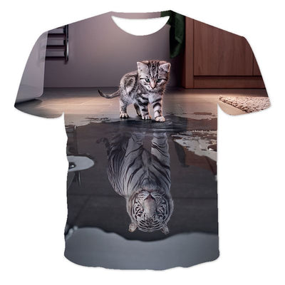 Camiseta Oversized Kawaii Gato para Hombre y Mujer - Verano Cómodo - Image 12