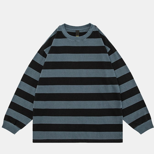 Remera Manga Larga Retro Americana Desgastada 330g