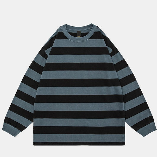 Remera Manga Larga Retro Americana Desgastada 330g