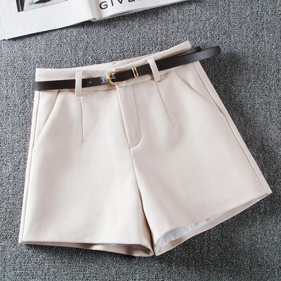 Shorts de Lana Cintura Alta Color Sólido - Image 16