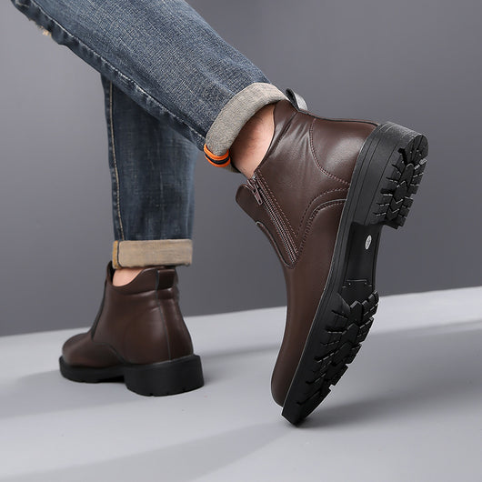 Zapatos Casuales Altos de Cuero para Hombre - Image 13