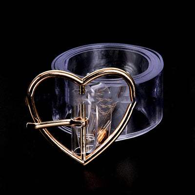 Cinturón Transparente con Hebilla Circular de Amor - Image 11