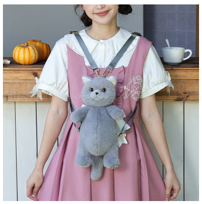 Bolso Bandolera Gato Adorable de Peluche Simulado - Image 7