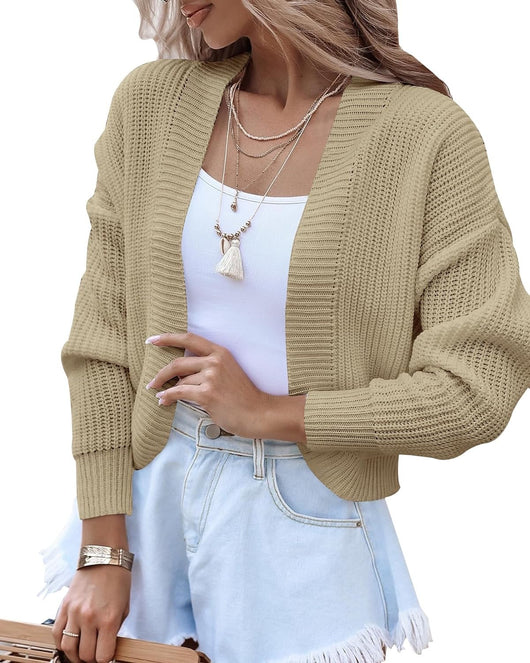 Capa Cardigan Corta Tejida para Mujer - Image 16