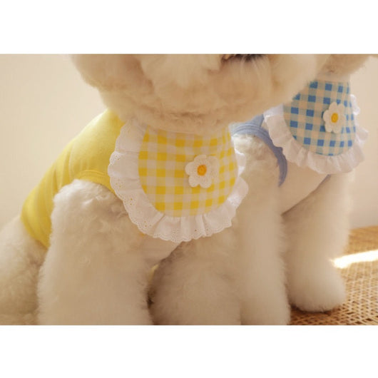 Babero Absorbente para Perros con Diseño Cuadros y Flores - Image 6