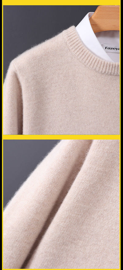 Suéter Holgado para Hombre Cuello Redondo Tejido Base Oversized - Image 16
