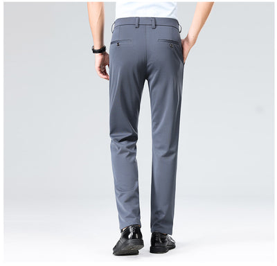 Pantalones Casuales Ejecutivos Slim Fit Ice Silk Antirruga para Hombre - Image 13