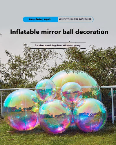 Bola Espejo Inflable Navideña Doble Capa para Eventos y Decoración - Image 11