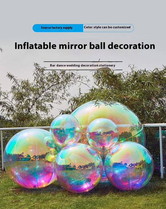 Bola Espejo Inflable Navideña Doble Capa para Eventos y Decoración - Image 11