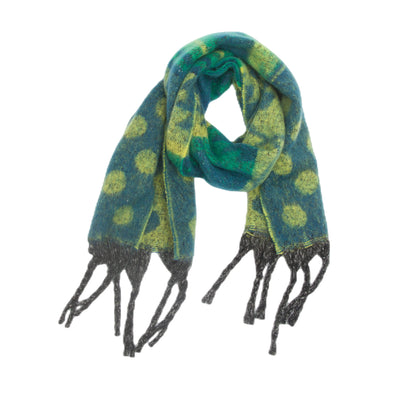Bufanda Gruesa Jacquard con Lunares y Borlas - Image 12