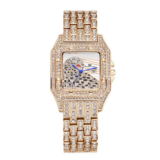 Reloj de Cuarzo para Mujer con Diamantes y Estampado Leopardo - Image 12
