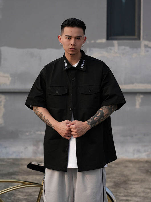 Camisa de Trabajo Rap Style con Bordado Exclusivo para Hombre - Image 9