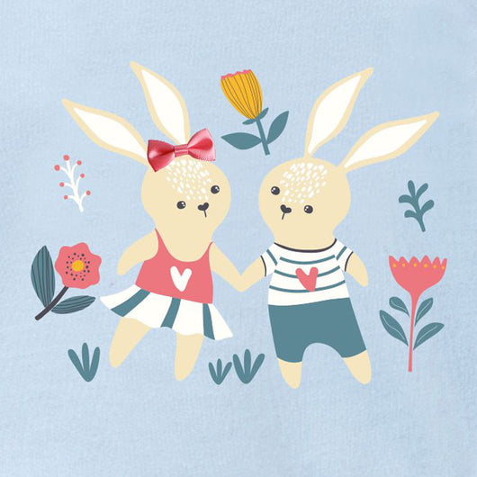 Conjunto Infantil Otoño Rayas Conejo Divertido Manga Larga - Image 3