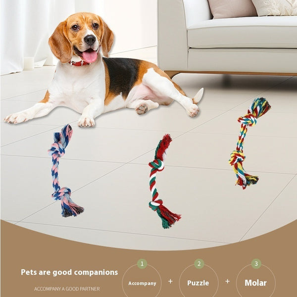 Juguete Mordedor de Cuerda para Perros - Doble Nudo Resistente