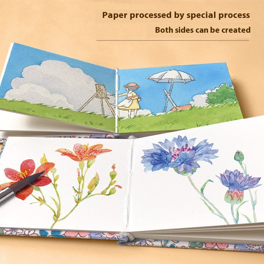 Cuaderno de Acuarela Portátil para Artistas - Formato Cuadrado - Image 3