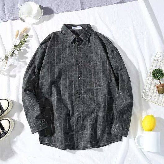 Camisa Casual Slim Fit a Cuadros Manga Larga Ligera para Hombre - Image 5