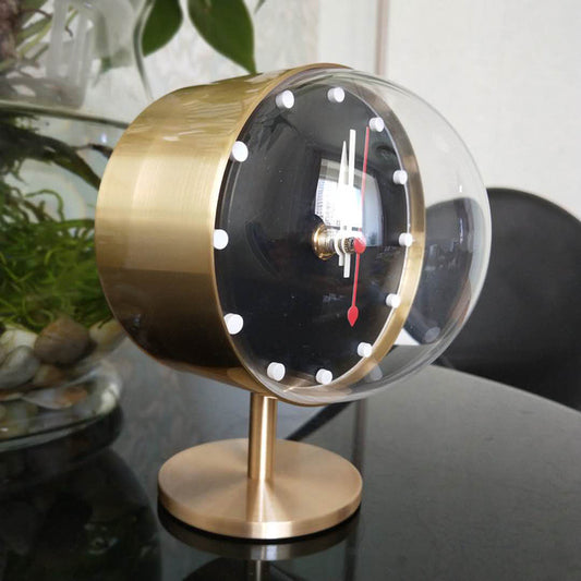 Reloj de Escritorio Vintage en Latón para Dormitorio