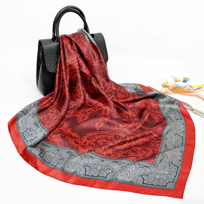 Pañuelo de Seda 90cm Primavera Otoño - Cuadrado Elegante - Image 27
