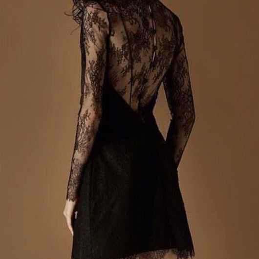 Vestido de Fiesta Elegante Falda A-Line con Encaje - Image 9