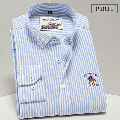 Camisa Oxford de Algodón Puro para Hombre - Estilo Ejecutivo Casual - Image 22