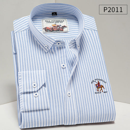 Camisa Oxford de Algodón Puro para Hombre - Estilo Ejecutivo Casual - Image 22