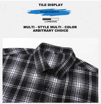 Camisa-Chaqueta Casual de Cuadros para Hombre - Image 28