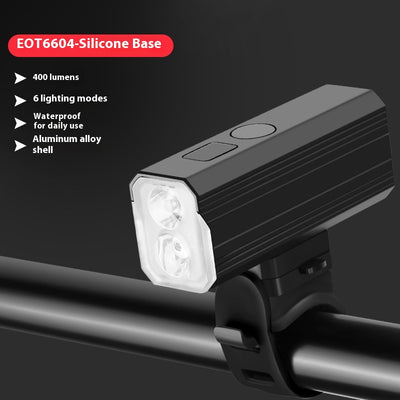 Luz Frontal LED para Bicicleta de Montaña - Doble Haz Ajustable USB Tipo-C - Image 6