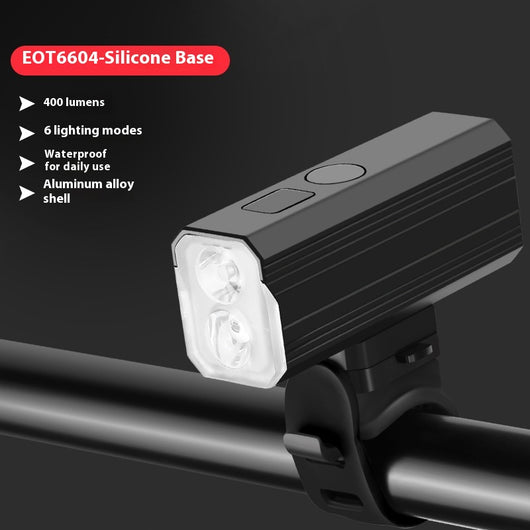 Luz Frontal LED para Bicicleta de Montaña - Doble Haz Ajustable USB Tipo-C - Image 6