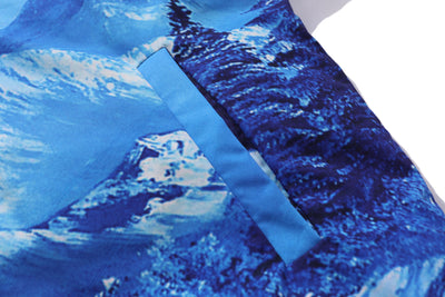Chaqueta de Algodón Grueso con Letras Bordadas Estampado Montaña Nevada - Image 17