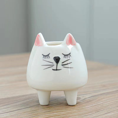Maceta Decorativa Pintada a Mano con Diseños de Animales para Plantas - Image 11