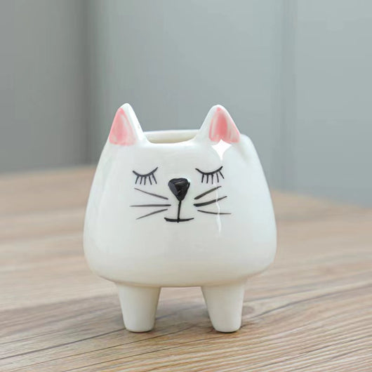 Maceta Decorativa Pintada a Mano con Diseños de Animales para Plantas - Image 11