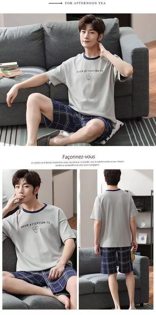 Conjunto Veraniego Hombre Estilo Coreano Manga Corta Holgado - Image 28