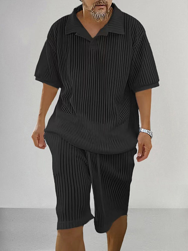 Conjunto de Playera y Shorts Holgados para Hombre - Comodidad Casual