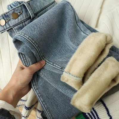 Jeans Harem Térmicos con Cintura Elástica Reductora - Image 5