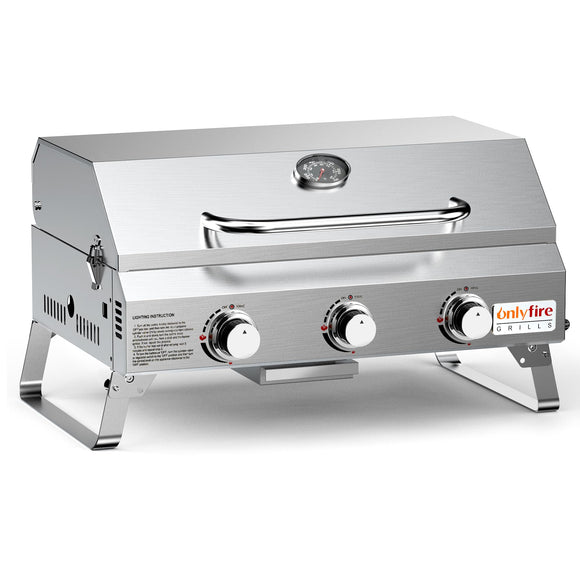 Asador de Gas de Escritorio con 3 Quemadores