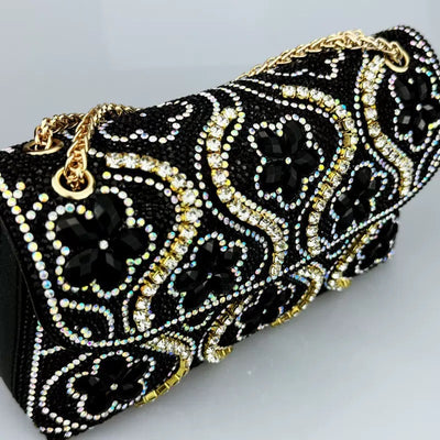 Bolso de Noche Elegante con Incrustaciones de Diamantes para Eventos - Image 8
