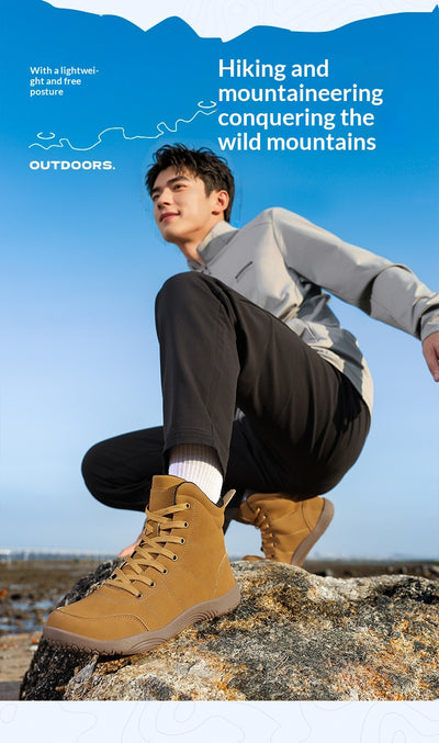 Botas de Senderismo de Cuero Premium con Puntera Ancha para Hombre - Image 17