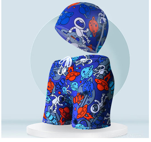 Traje de Baño Infantil con Gorro de Natación para Vacaciones en Playa - Image 17