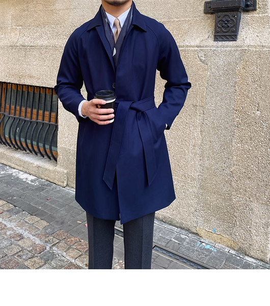 Abrigo Trench de Lana Sencillo Elegancia Atemporal - Image 34