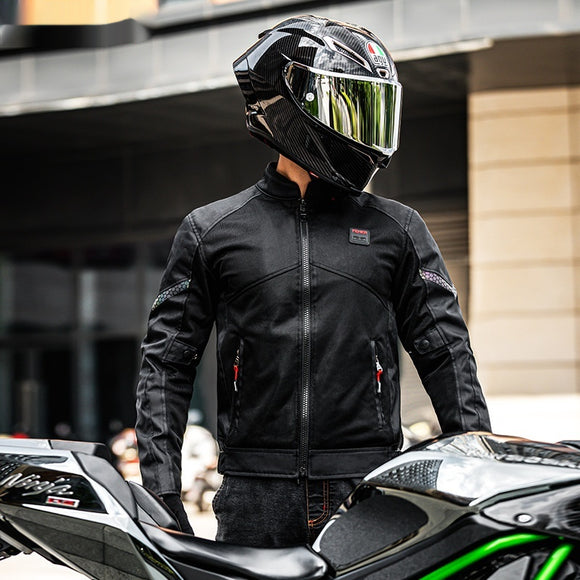 Chaqueta de Malla Transpirable para Motociclismo - Abrigo Deportivo para Hombre