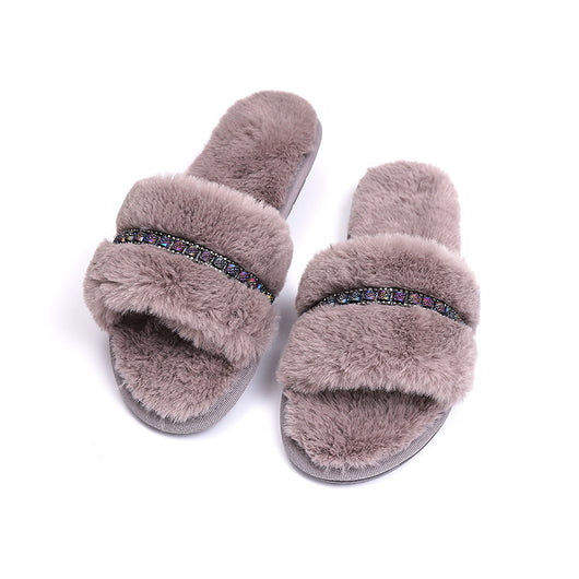 Pantuflas Peluche con Strass Antideslizantes para Interiores y Exteriores - Image 10
