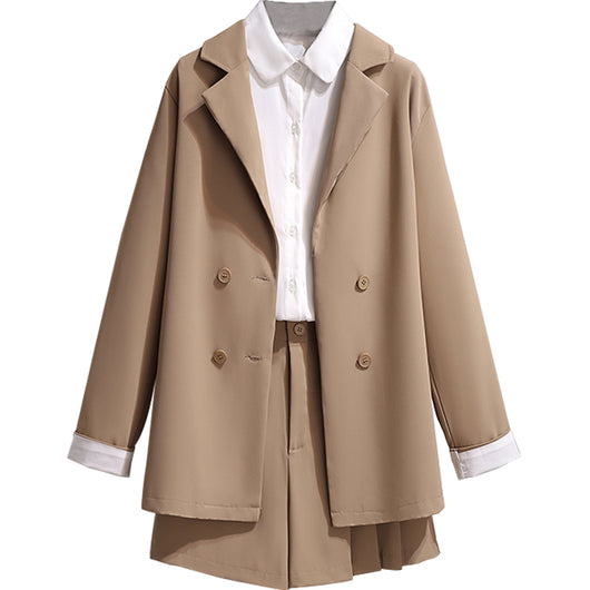 Conjunto de Dos Piezas Estilo Coreano: Blazer Oversized y Shorts Anchos - Image 14