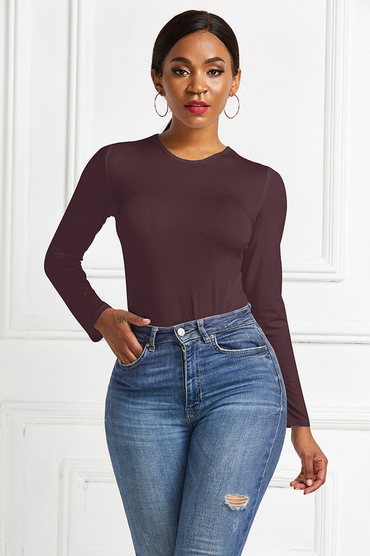 Body Ajustado Mujer Manga Larga Cuello Redondo - Image 14