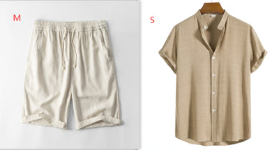 Camisa Manga Corta Cuadros Oscuros para Hombre - Image 16