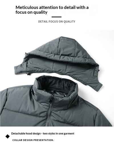 Chaqueta de Algodón Graphene para Hombre con Capucha Desmontable - Extra Gruesa y Moderna - Image 19